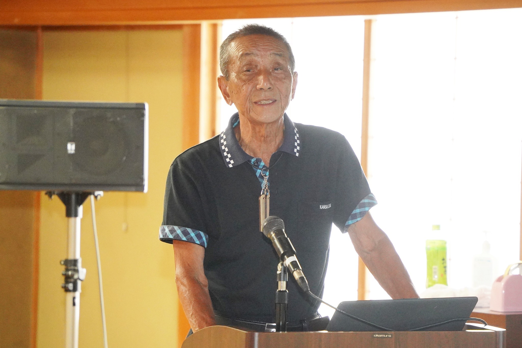 杉崎区夏祭り会場で「小島城跡」をテーマに山城ガイドが歴史講座