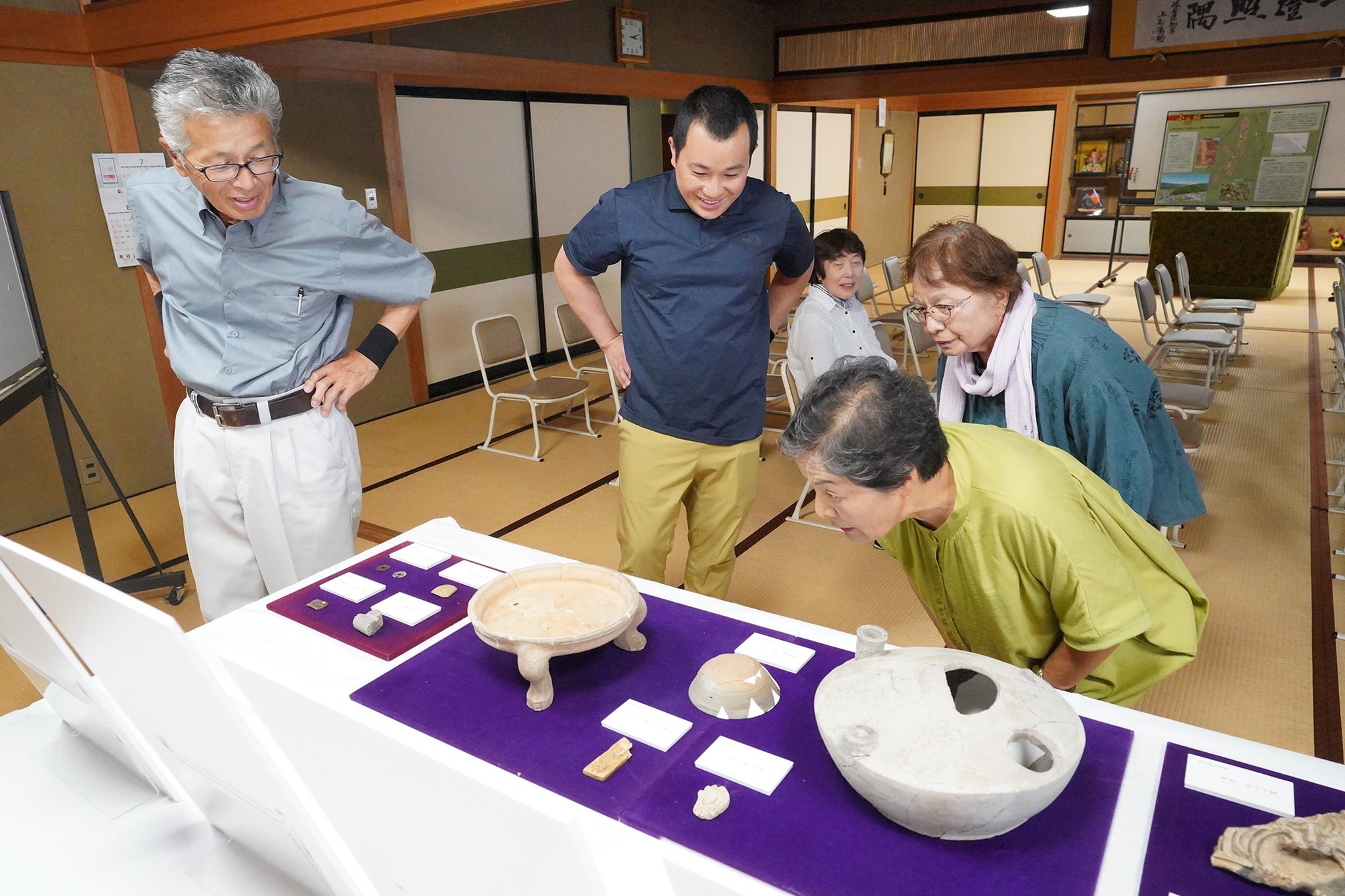 杉崎区夏祭り会場で「小島城跡」をテーマに山城ガイドが歴史講座