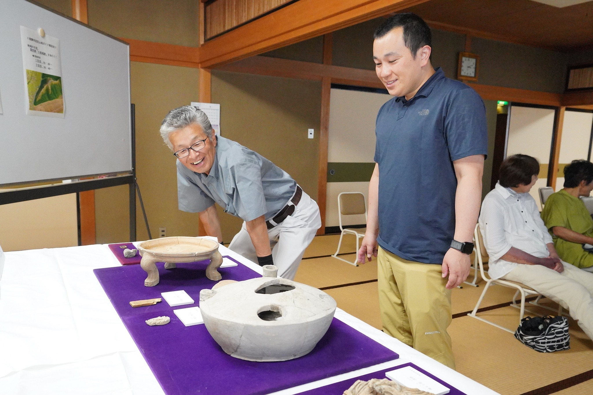 杉崎区夏祭り会場で「小島城跡」をテーマに山城ガイドが歴史講座