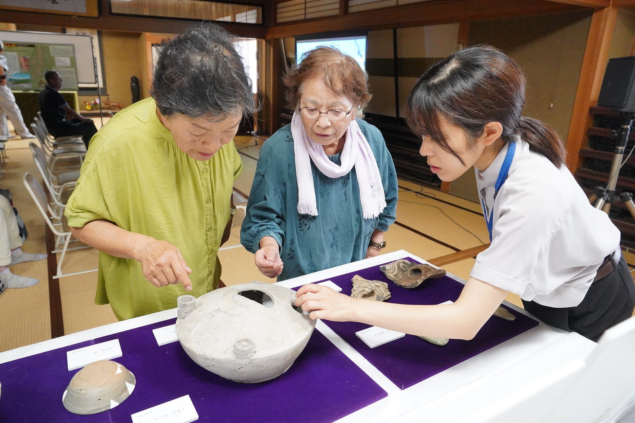 杉崎区夏祭り会場で「小島城跡」をテーマに山城ガイドが歴史講座