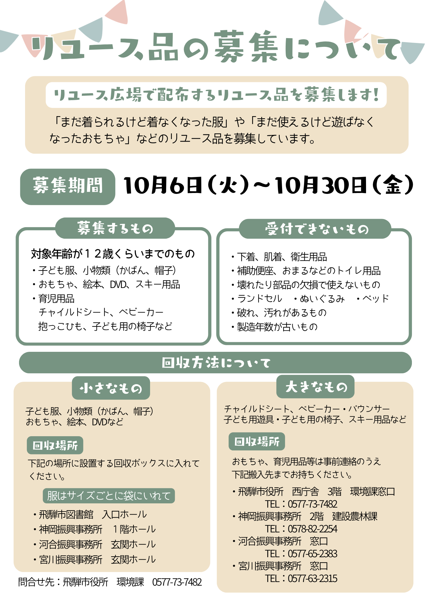 リユース品募集