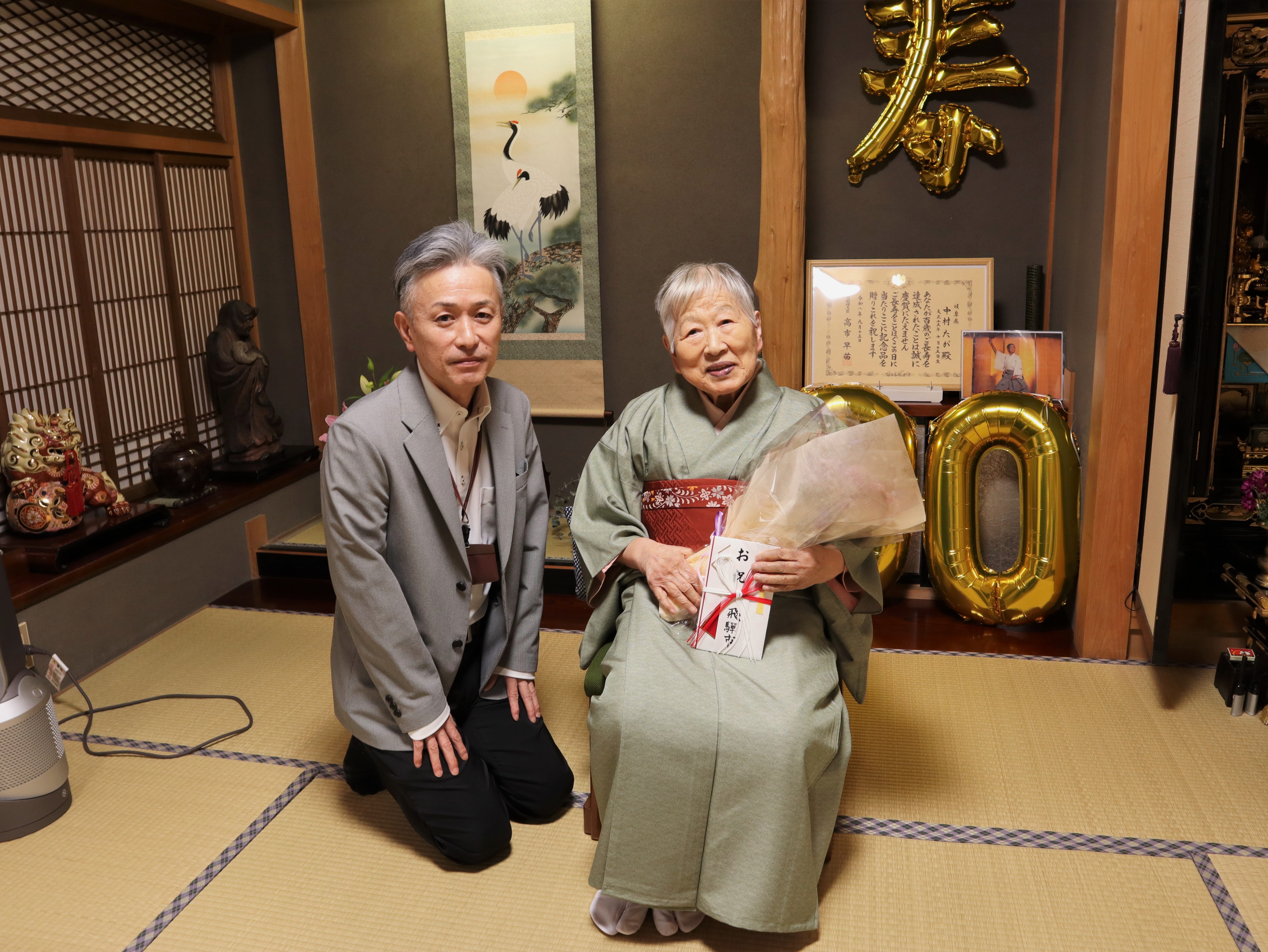 中村たがさん、めでたく百歳を迎えられました