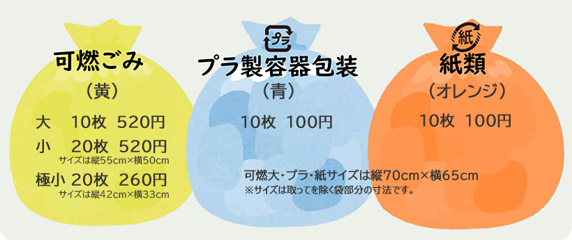 飛騨市指定ごみ袋価格とサイズ