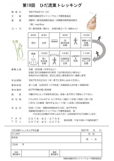 ひだ流葉 トレッキングチラシ