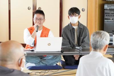 高校生防災士や中学生が地域の防災訓練で講話