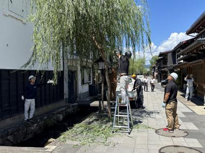 吉城電友会、瀬戸川で初の景観保全ボランティア