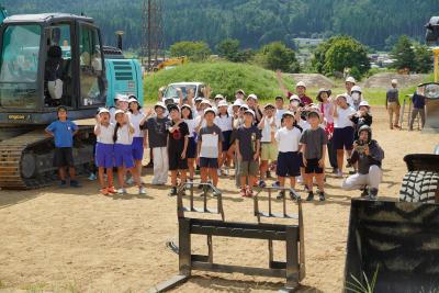 古川西小学校5年生が杉崎地区土地改良工事を見学しました