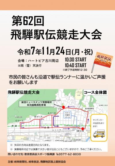 第62回 飛騨駅伝競走大会