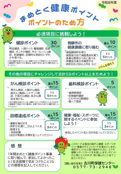 令和8年度　まめとく健康ポイントのため方