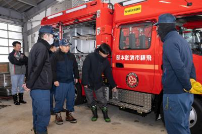 神岡消防署で新消防車の取扱説明会を実施