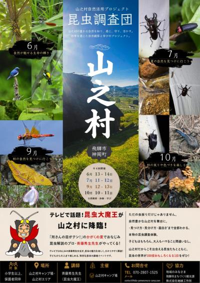 山之村自然活用プロジェクト 昆虫調査団