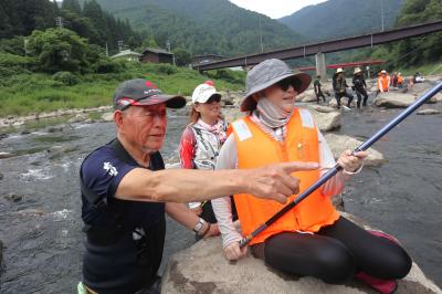 「おっちゃんレンタル」の室田名人、今年も鮎釣り体験に大張り切り
